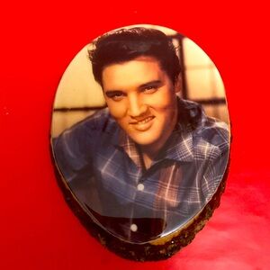 Vintage Elvis Presley Wooden Plaque